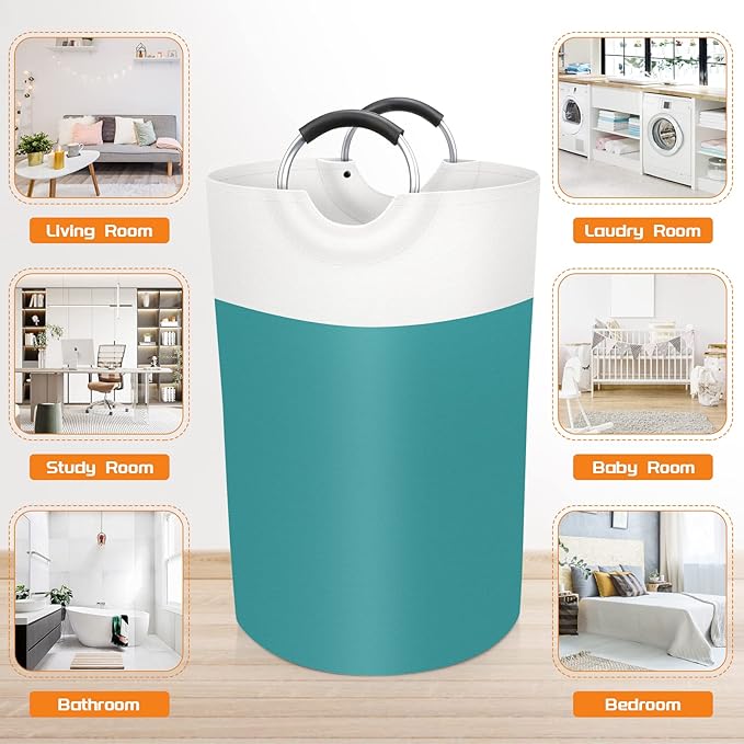 BlissTotes 75L Laundry Basket, Freestanding Laundry Hamper, Collapsible Dirty