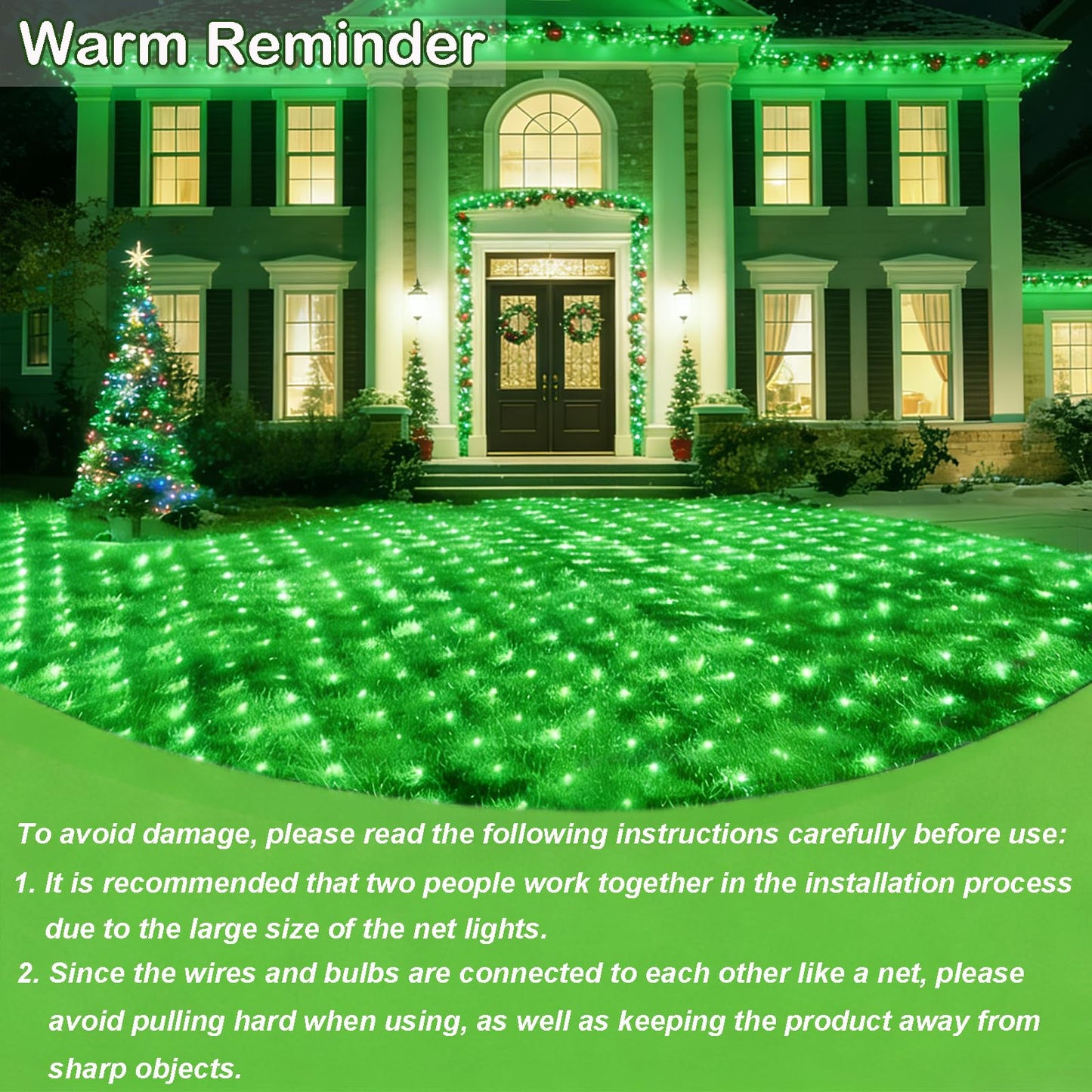OYCBUZO 360LED Green Net Lights Outdoor, 21ft x 5ft 8 Modes Connectable Mesh Lights St Patricks Day Decor, Waterproof Outdoor Bush Christmas Light Plug in for Xmas Tree Holiday Party Patio Garden