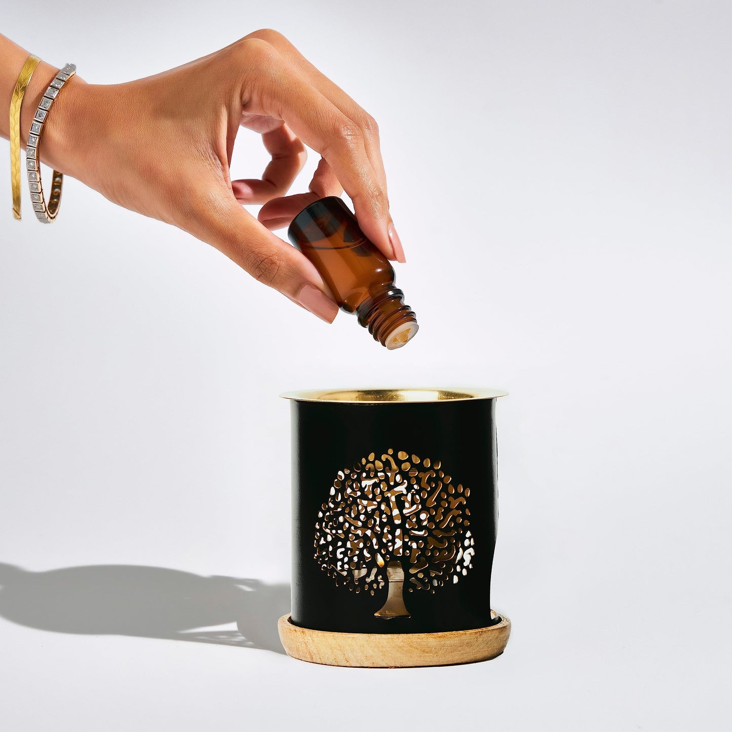 Aromafume Tree of Life Essential Oil Burner | Oil Diffuser with Candle | Brass Burner with 10ml Essential Oil