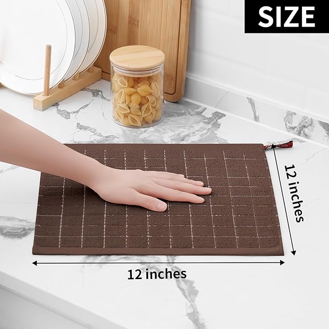 Homaxy 100% Cotton Terry Kitchen Dish Cloths, Ultra Soft and Absorbent Dish