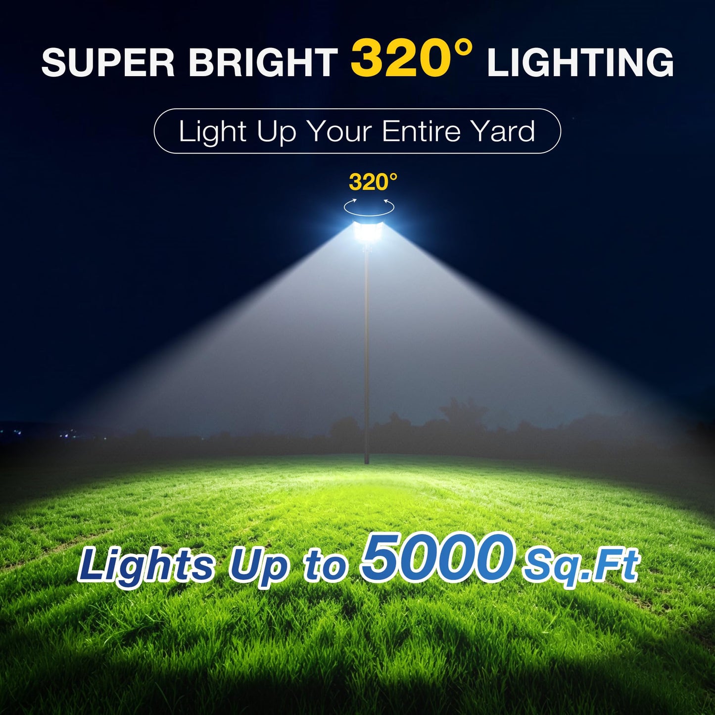 15000W Solar Street Light, Super Bright Solar Street Lights Outdoor Waterproof, 320° Solar Flood Lights Outdoor with Dusk to Dawn Motion Sensor Remote, 62000mAh IP67, for Parking Lot Yard Garage Farm