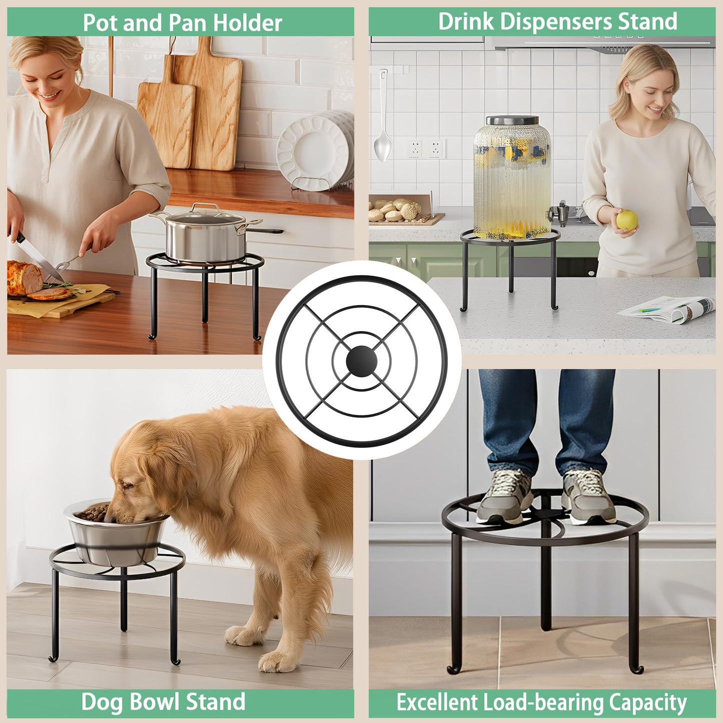 NQW 5 Pack Metal Plant Stand Indoor Outdoor Heavy Duty Rustproof Iron Flower Pot Stand Holder for Multiple Plants, Potted Holder Display Flower Shelf