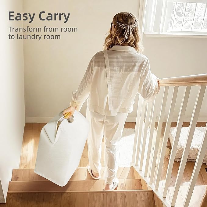 STORAGE MANIAC Large Laundry Hamper, 80L Collapsible Laundry Basket