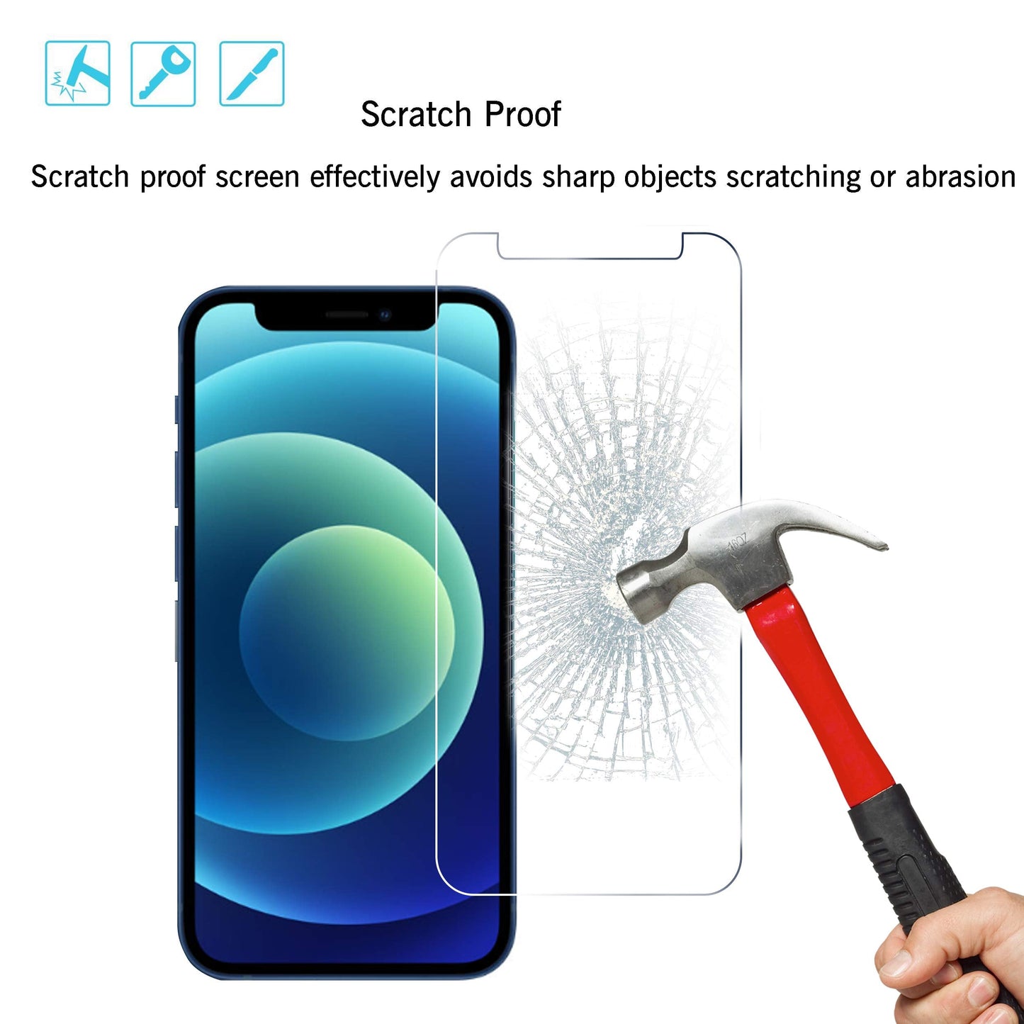 Ailun Screen Protector for iPhone 16 / iPhone 15 / iPhone 15 Pro [6.1 Inch] Display 3 Pack Tempered Glass, Dynamic Island Compatible, Case Friendly [Not for iPhone 16 Pro 6.3 Inch].