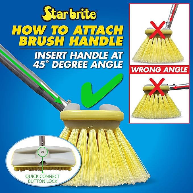 STAR BRITE 8" Heavy Duty Cleaning Brush – Durable, High-Density Star Prene