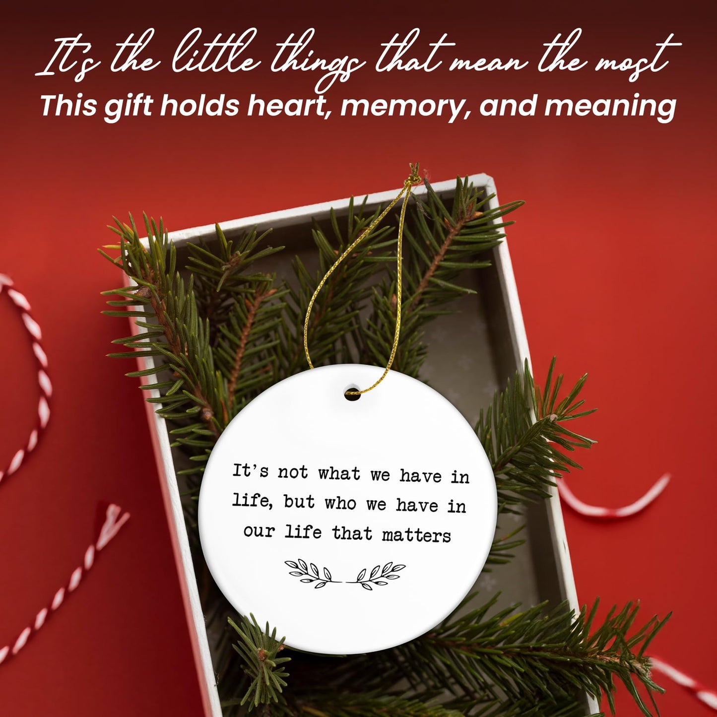 TEEZWONDER Christmas Ornaments Gifts for Women Men - Ceramic Ornaments 2025 for Xmas Tree Decorations - Christmas Birthday Stocking Stuffers Gifts for Mom Dad Sister Brother, Friend Gift Ideas