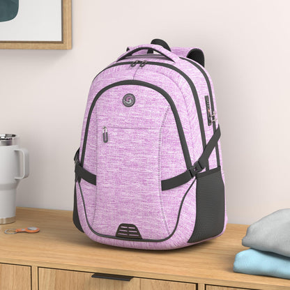 SHRRADOO Anti Theft Laptop Backpack Travel Backpacks with usb Charging Port for Women Men, Purple, L, Travel Laptop Backpack