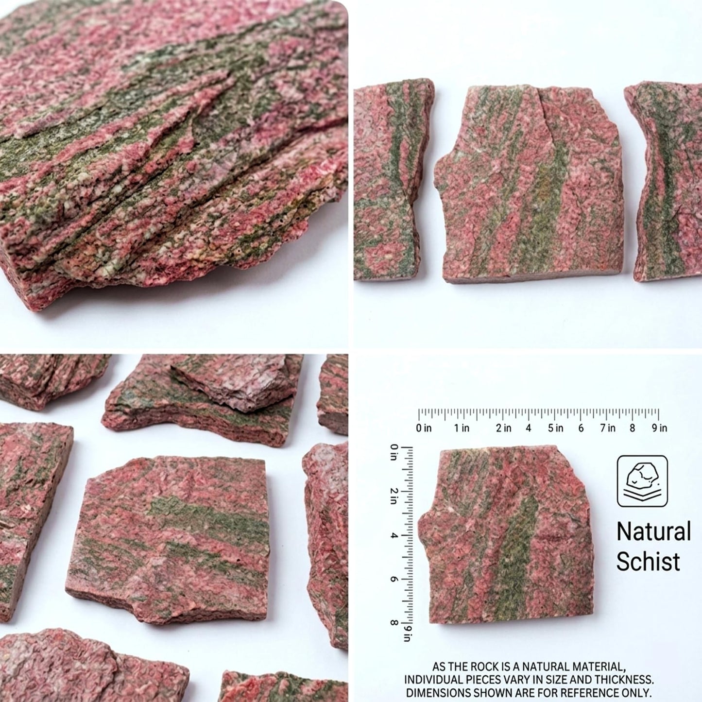 HAELFMRI 11 Lbs Natural Grey Slate Stones - Craggy Layered Rocks for Aquarium Hardscape & Iwagumi, PH Neutral Fish Tank Decor for Shrimp & Cichlids, Mixed Sizes 2-8 Inch for Terrarium