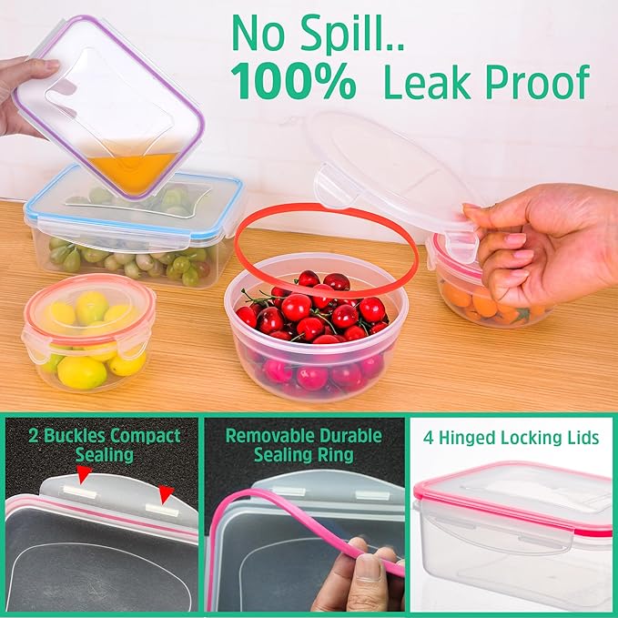 RockBerry 46 PCS Food Storage Containers