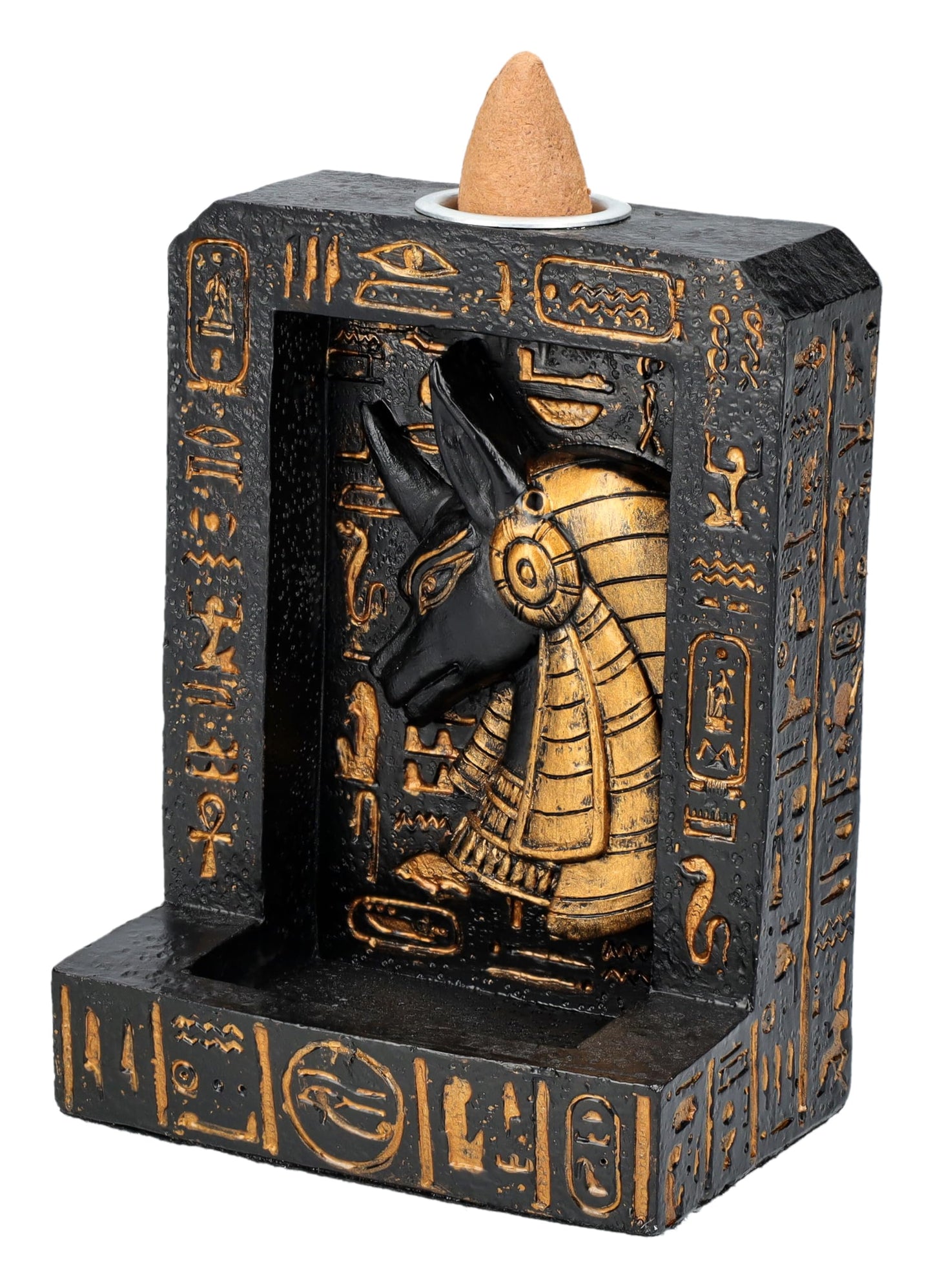 Pacific Giftware 4" Tall Anubis, Guardian of The Underworld Backflow Incense Burner Sculpture Home Decor Figurine Fragrance Accessory