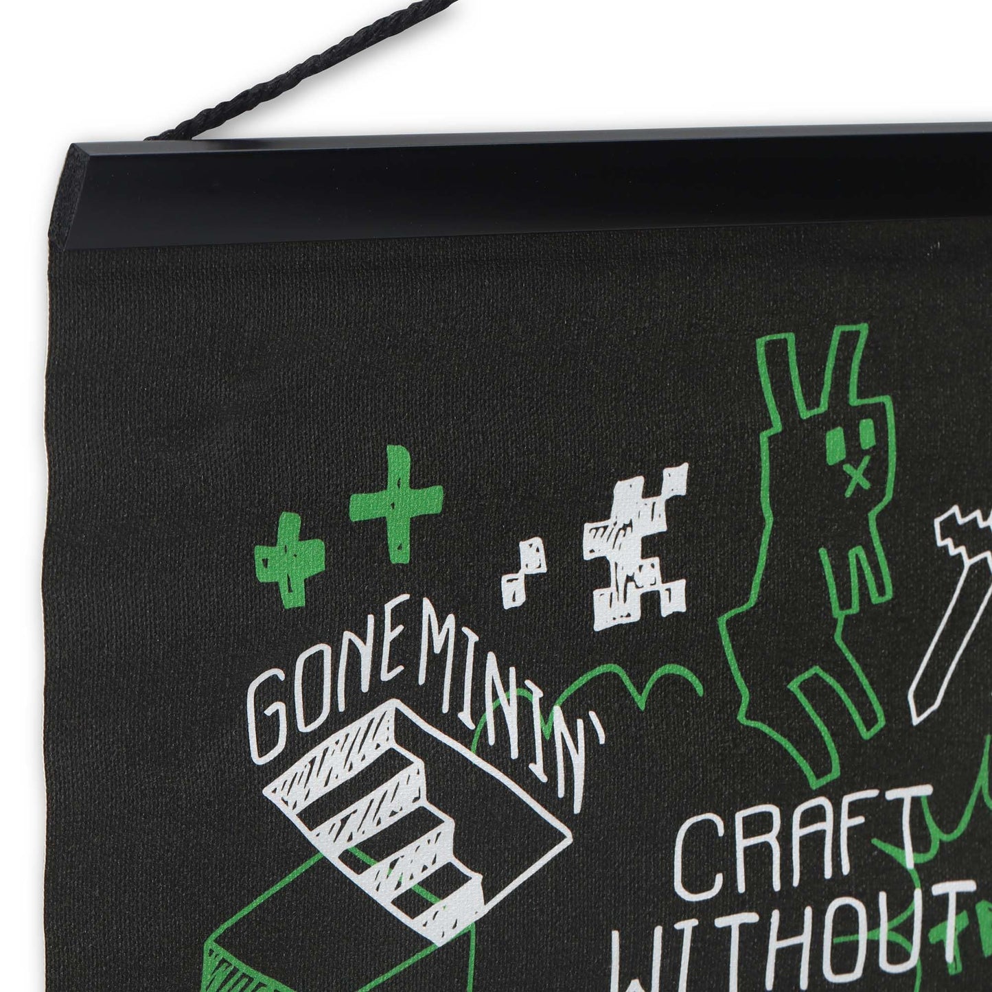 Open Road Brands Minecraft Craft Without Limits Hanging Canvas Banner - Fun Minecraft Wall Decor for Bedroom or Game Room