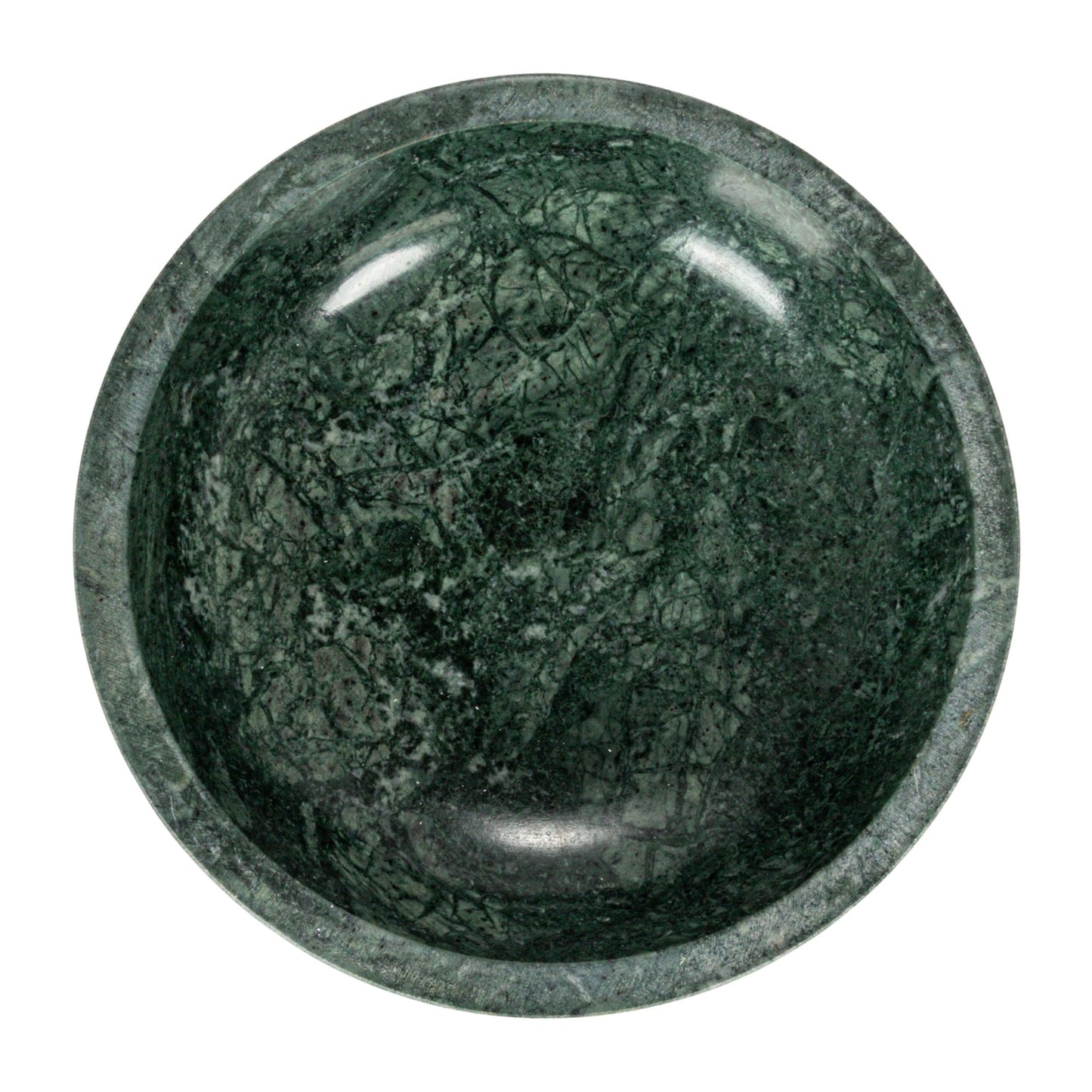 Bloomingville Marble Footed Pedestal Bowl, Green