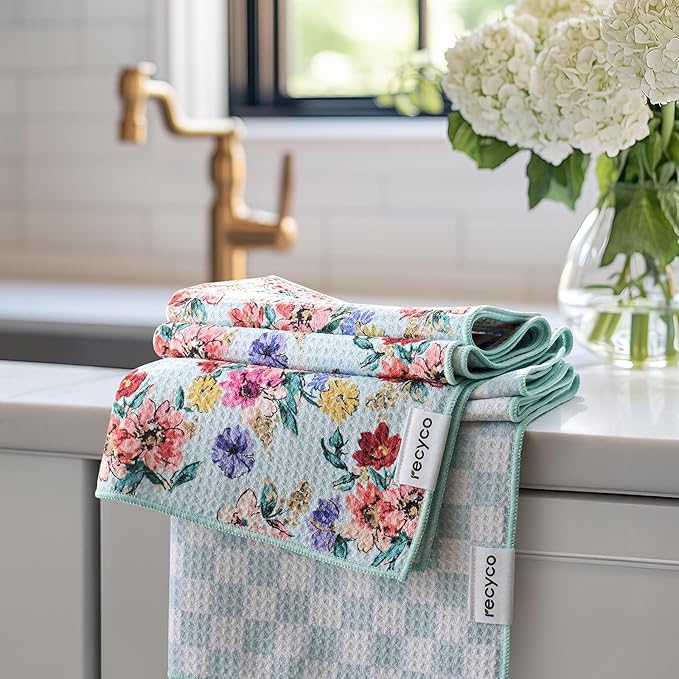 RECYCO Waffle Kitchen Towel Set of 2