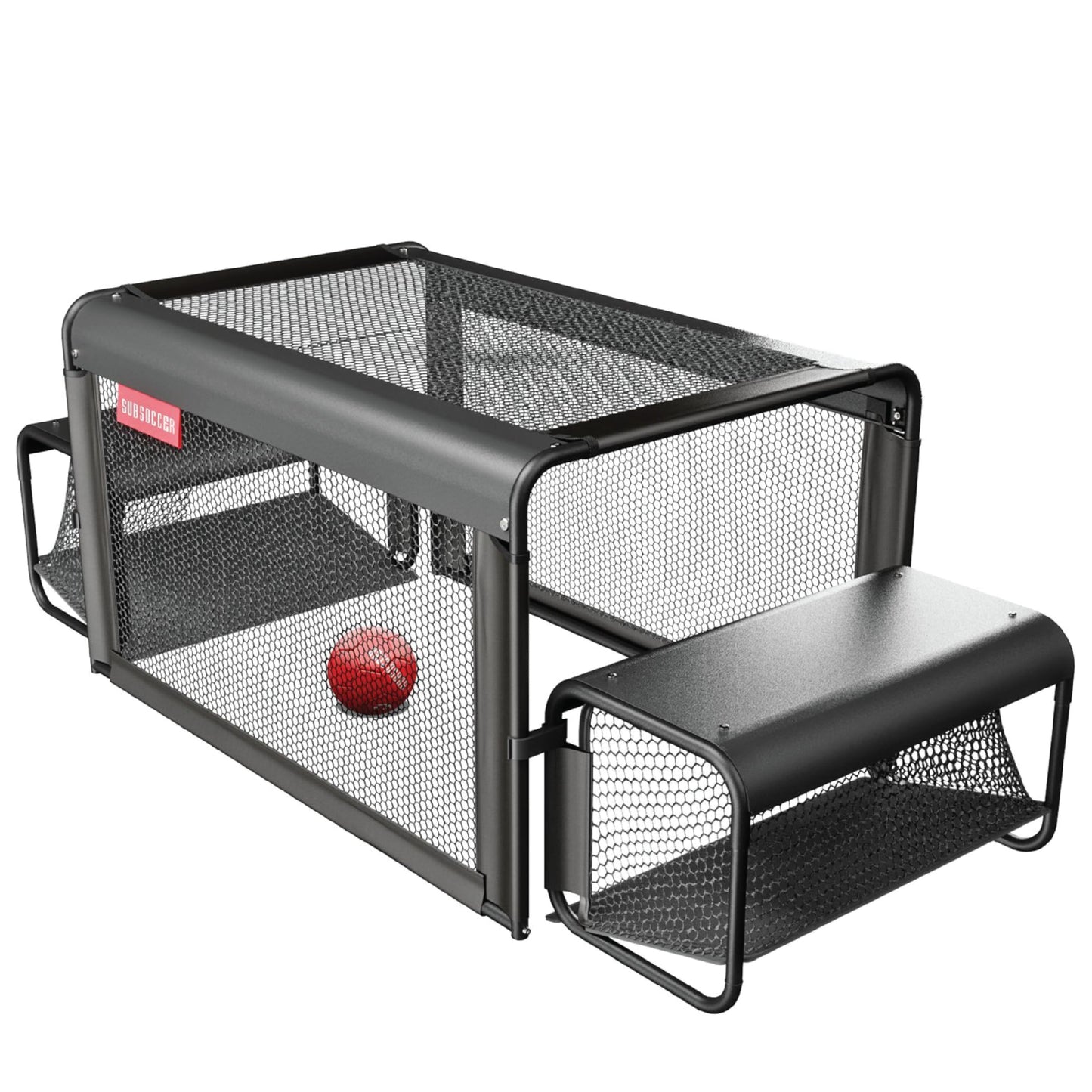 Subsoccer S3 Portable Bench Soccer Game Sturdy Indoor Outdoor Table Soccer Set with Benches and Ball, Easy Assembly Pack and Go Design for Beach, Home, Office or Backyard, Fun for All Ages