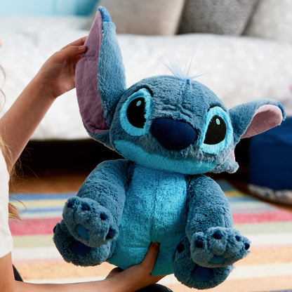 Disney Store Official Stitch Medium Soft Toy, Lilo & Stitch, 38cm/15”, Cuddly Character with Fuzzy Texture and Embroidered Details, Flexible Floppy Ears - Suitable for Ages 0+