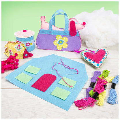 Galt Sewing Case - Creative Cases Childrens Sewing Set - Introduction to Sewing Kit -Learn to Sew Arts and Crafts Kit for Kids - 6 Colourful and Fun Sewing Projects, Carry Case and Guide - Ages 7 Plus