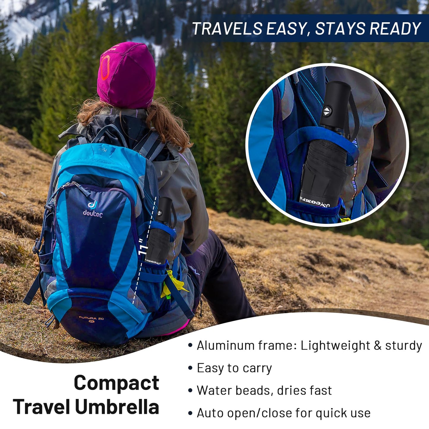 SY Compact Travel Umbrella Windproof Automatic Unbreakable Umbrellas-Factory Direct High Cost-effective Umbrella
