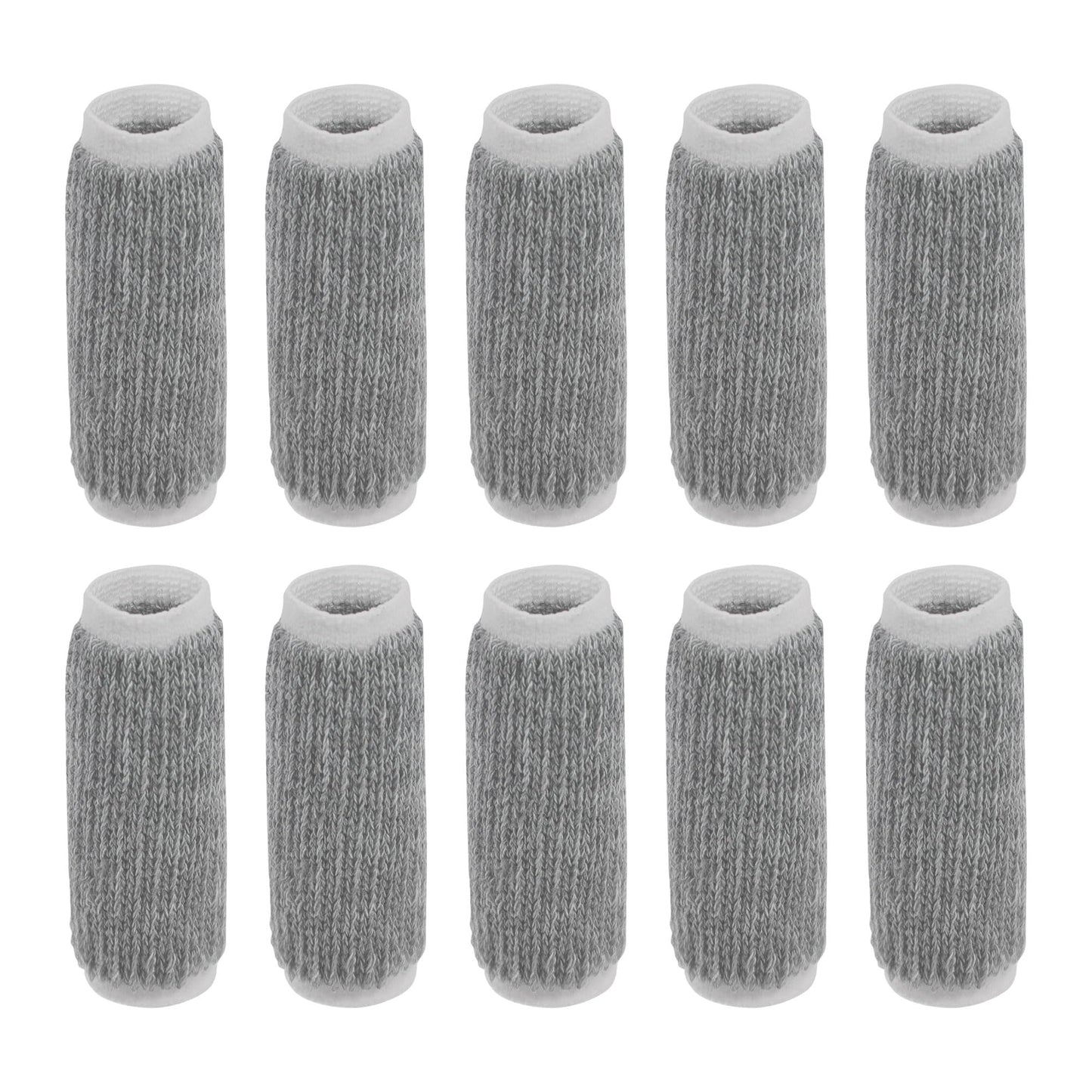 uxcell 10pcs Finger Protectors Splints, Compression Finger Sleeves Thumb Brace for Trigger Finger, Elastic Covers for Basketball, Breathable Finger Supporter 2.2" x 1"