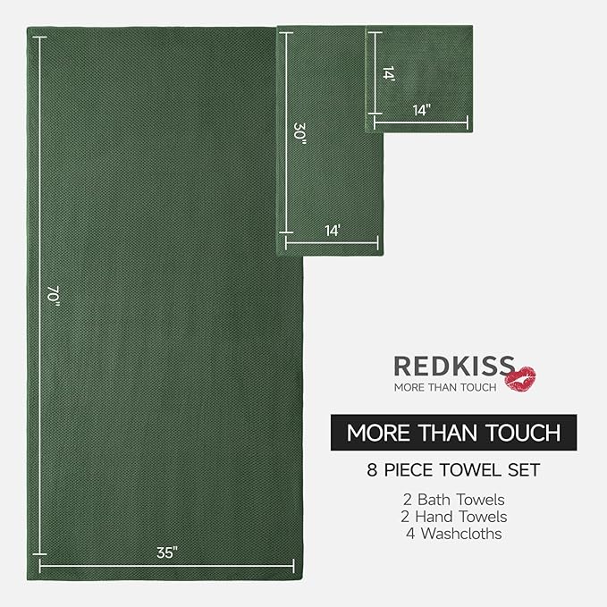 REDKISS Premium Towel Set of 8