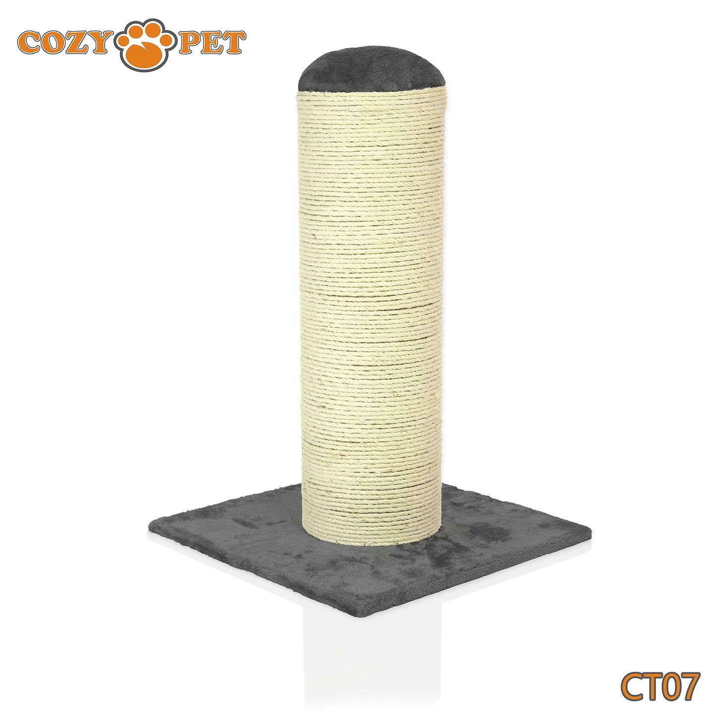 COZY PET Deluxe Fat Boy Super Large Cat Scratching Post Scratcher Activity Centre with Heavy Duty Sisal in Dark Grey XXL CT07-Dark Grey.