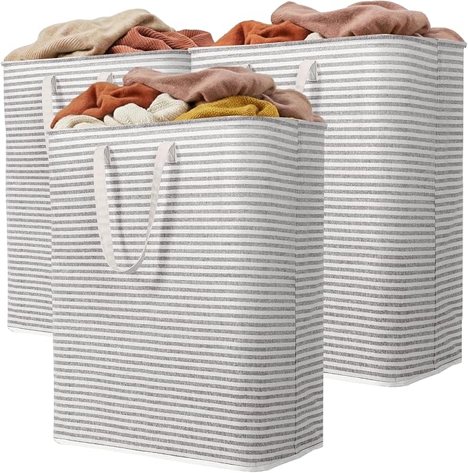 Lifewit 3 Pack Laundry Hamper Large Collapsible Laundry Baskets, Freestanding