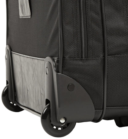 Amazon Basics Laptop bag with quick-rolling wheels and easy-access front pocket - fits Laptops up to 15.6 inch (39.6 cm), Black
