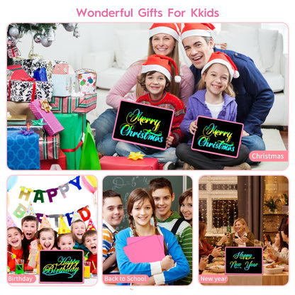 20 Inch LCD Writing Tablet for Kids, Children's Art Toys, Educational and Learning Drawing Kits, Birthday and Christmas Gifts for Boys and Girs Aged 3-12+, Pink