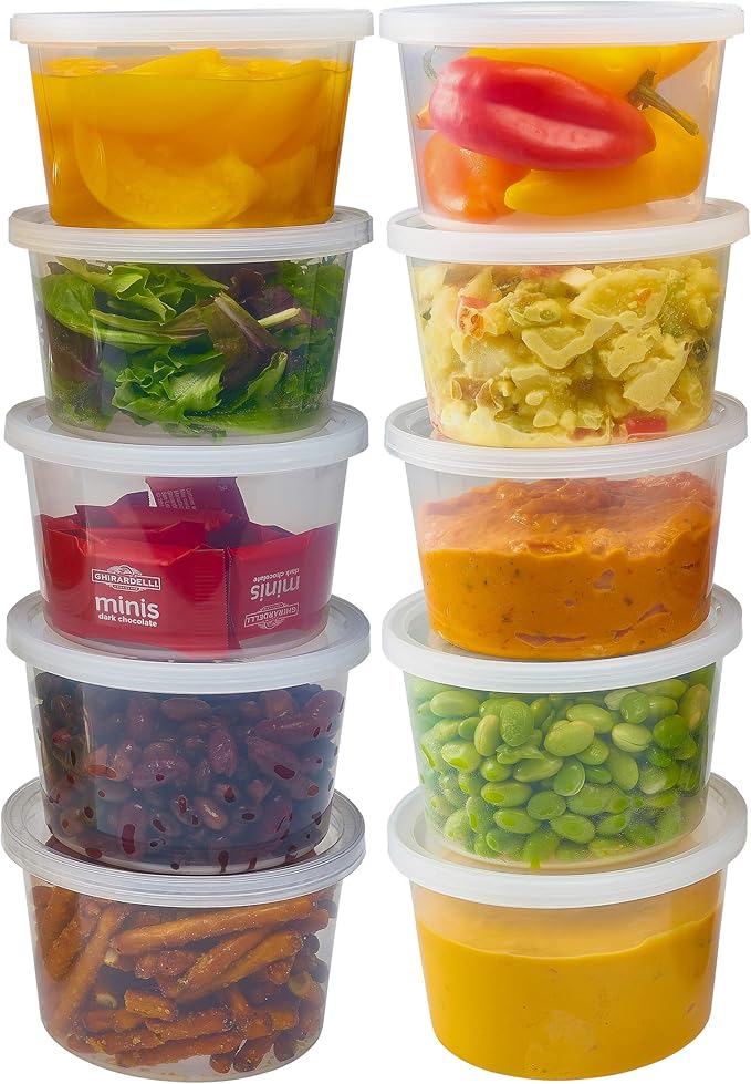 DuraHome - Deli Containers - 40 Pack BPA-Free Plastic Microwaveable Clear Food