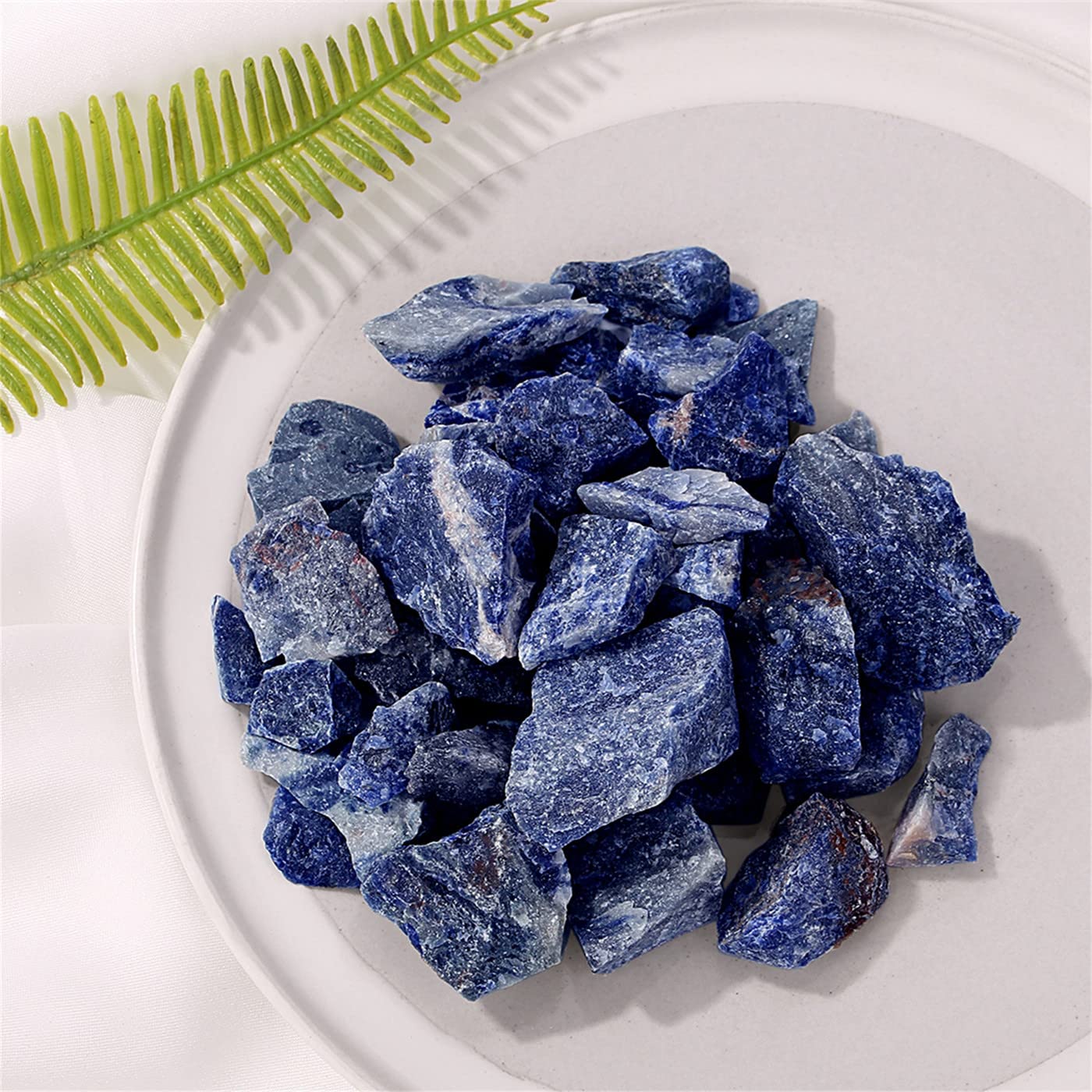 YATOJUZI Blue Solidate 1lb Bulk Natural Healing Crystals Raw Rough Rocks Stones Sets for Cabbing Tumbling Cutting Lapidary Polishing Reiki Crytsal Healing Wire Wrapping Decoration Gemstone