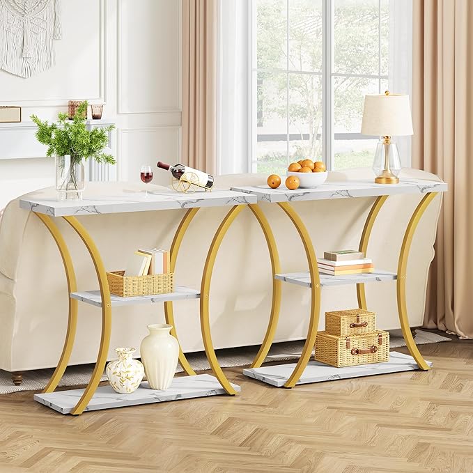 Hoctieon 3 Tier Console Table