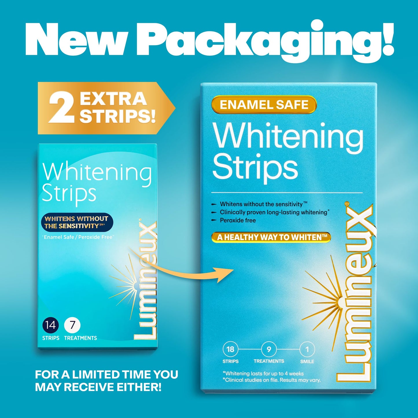 Lumineux Teeth Whitening Kit Peroxide Free for Whiter Teeth Includes 7 Whitening Treatments, 1 Mouthwash, 1 Toothpaste & 1 Bamboo Toothbrush, Dentist Formulated