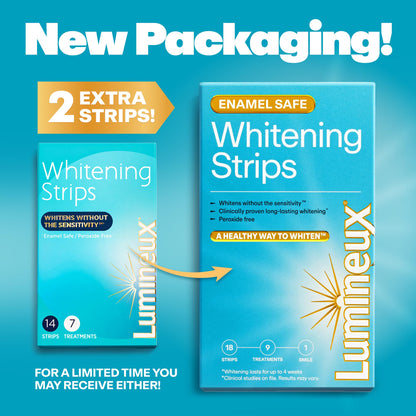 Lumineux Teeth Whitening Kit Peroxide Free for Whiter Teeth Includes 7 Whitening Treatments, 1 Mouthwash, 1 Toothpaste & 1 Bamboo Toothbrush, Dentist Formulated
