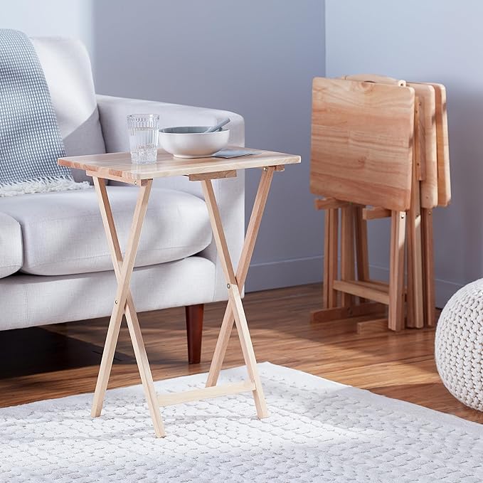 Amazon Basics Classic Foldable TV Dinner Tray Table
