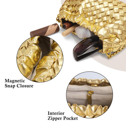 Small Crossbody Bag For Women Trendy.Dumpling Bag Clutch Purse For Women Evening Bag Cloud Purse Vegan Leather Hobo Bag