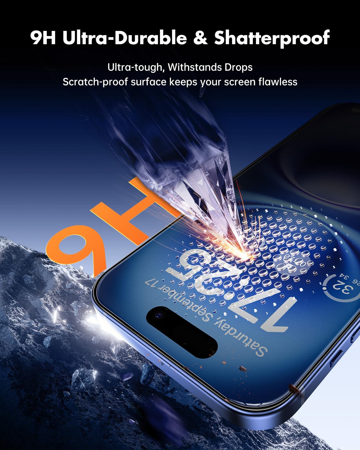 UNBREAKcable Privacy Screen Protector for iPhone 14/ iPhone 13/13 Pro, Tempered Glass [True 28°Anti Spy] [9H Hardness] [Case Friendly] Private Protector for iPhone 6.1" - 2 Pack