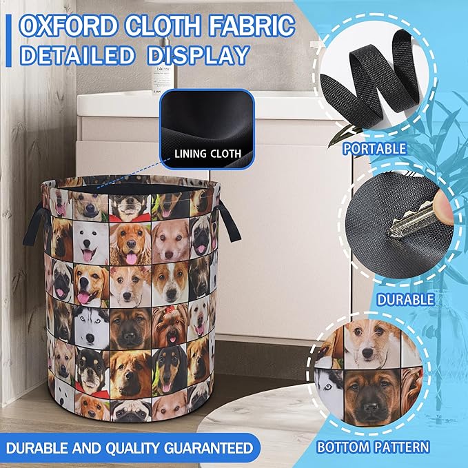 Cute Dog Laundry Basket Animal Pet Oxford Cloth Laundry Hamper
