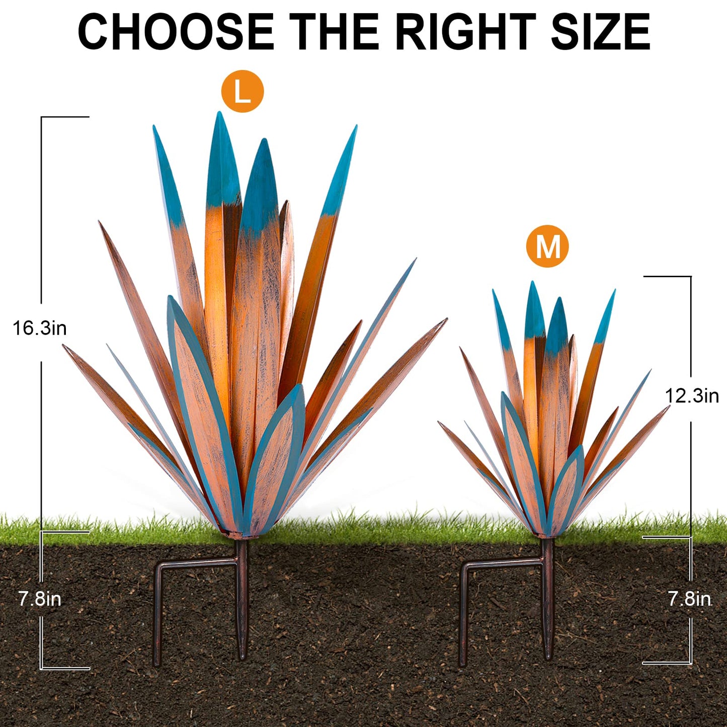 Homight Metal Tequila Country Sculpture DIY Tequila Plant Home Decor Country Tequila Garden Ornament Indooutdoor Statuette Patio Lawn Patio Stake Decoration Gift to The Garden