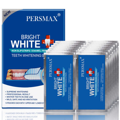 PERSMAX Teeth Whitening Strips for Teeth Sensitive, Non-Slip Enamel-Safe Strips, Professional and Safe Teeth whitening Strips, for Smoking/Coffee/Soda/Wine Stain, 28 Strips 14 Treatments (Mint)