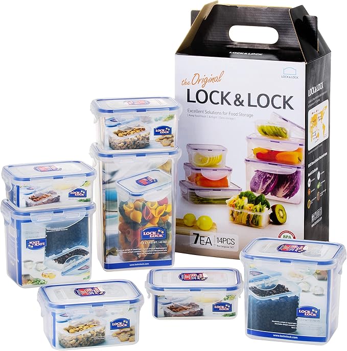 LOCK & LOCK Easy Essentials Food Storage lids/Airtight containers, BPA Free