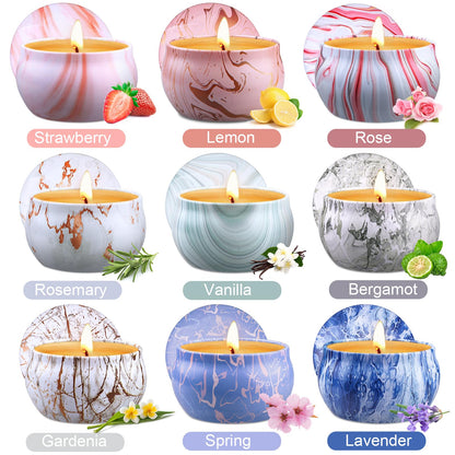 Candles - Scented Candles Gift Set for Women, 9-Pack Natural Aromatherapy Candles for Home Scented, Long Burning Gifts for Stocking Stuffers, Party Favor, Mothers Day, Birthday, Valentines Day