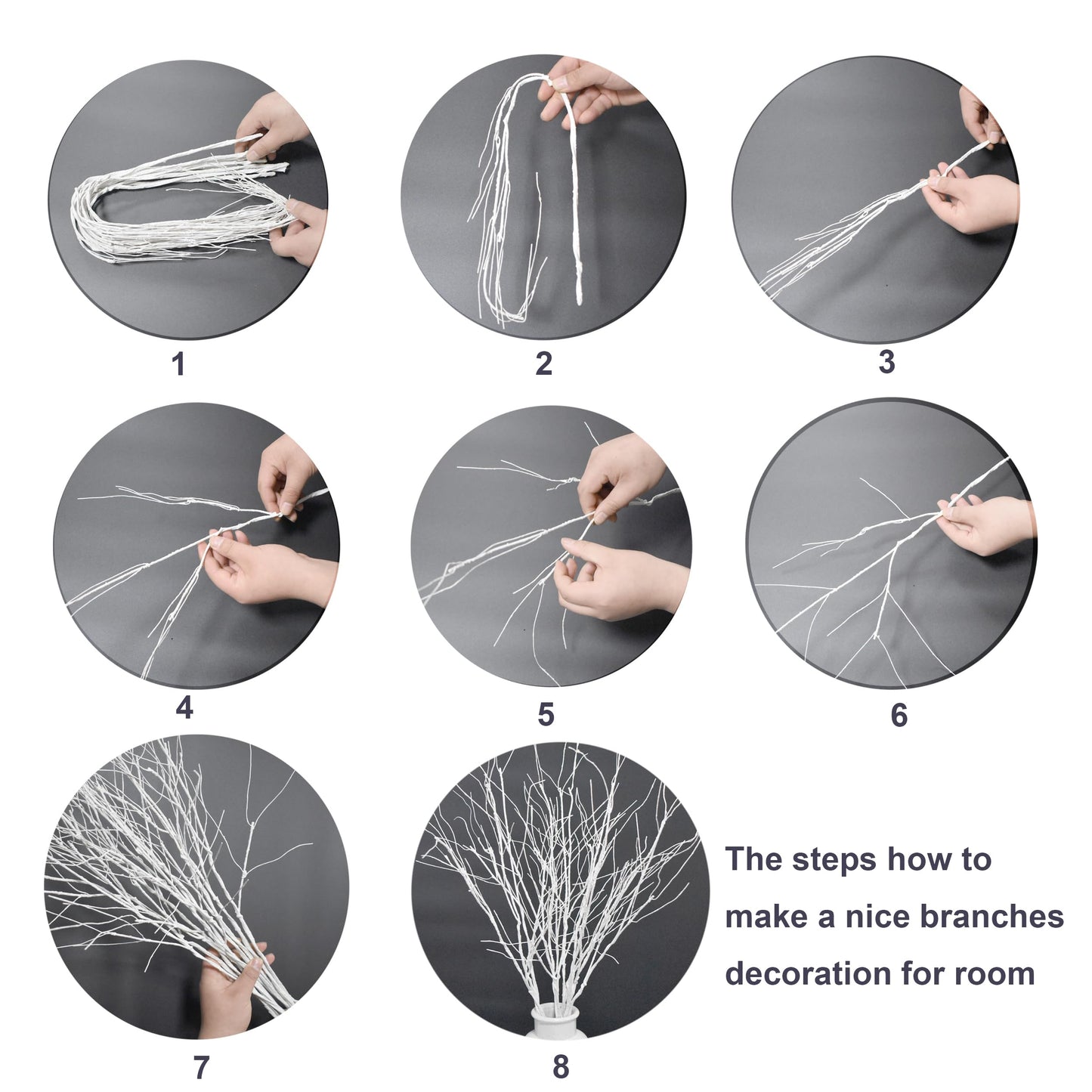 VANTREE 10 PCS Artificial Branches Curly Willow Branches Olive Branches for Vases,30.7 Inches Faux Branches Decorative Branches Sticks for Flower Arrangements,Decorative Plants for Wooden Vase Decor