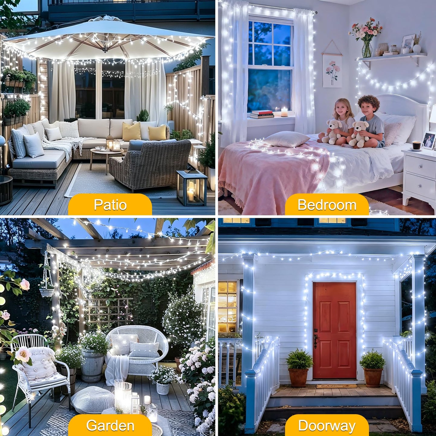 MGYIF 100FT 300 LED Christmas Lights Plug in,Cool White Waterproof Fairy Lights with Timer/8 Modes, Christmas Tree Lights Lighting Outdoor Indoor Garden Party Wedding Christmas Tree Decoration