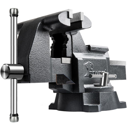 Forward CR60A 6.5 Inch Bench Vise Heavy Duty Vice with Anvil and 210 Degrees Swivel Base (6 1/2")