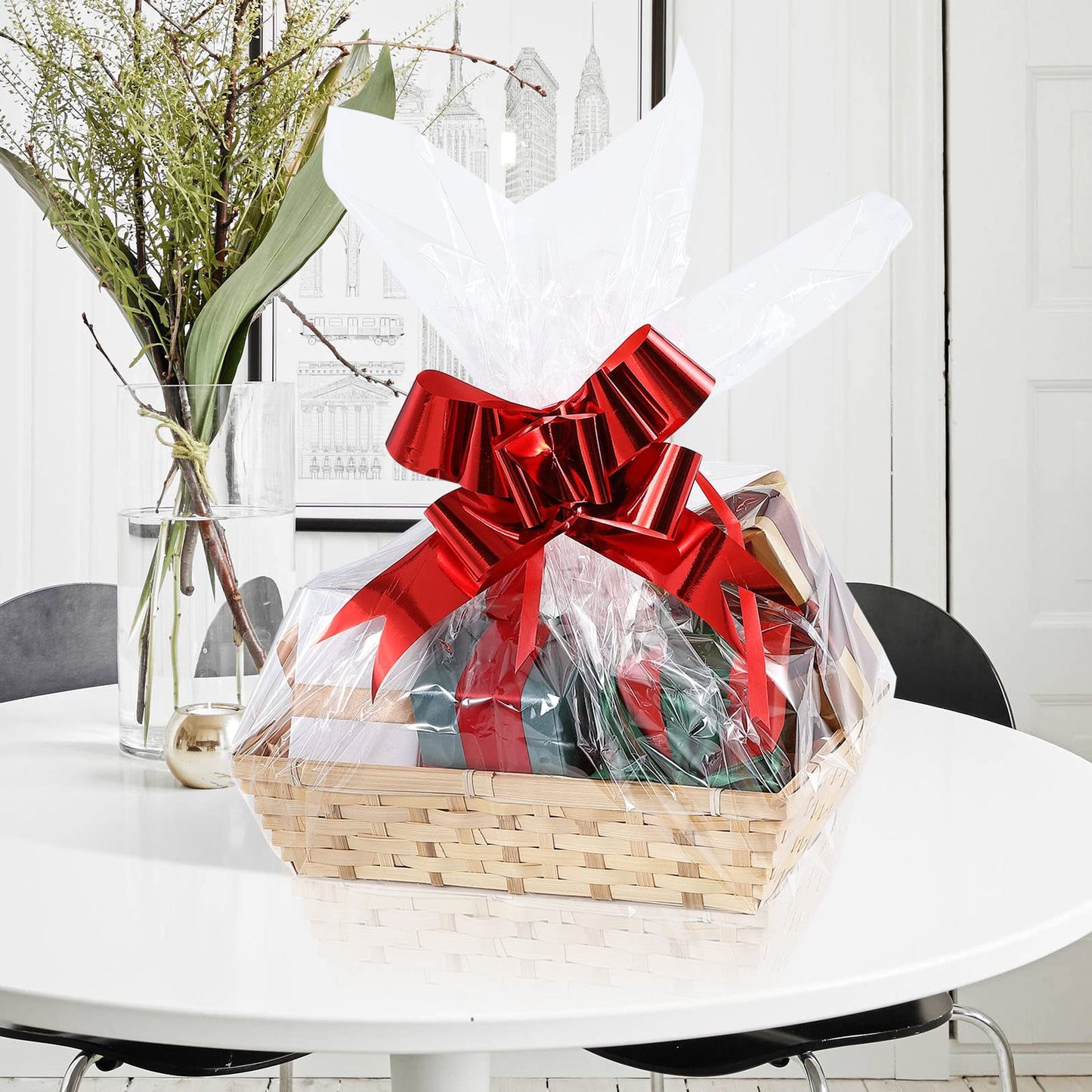 10 pcs Natural Bamboo Basket Gift Hampers Retail Display Home Organizer (Medium)