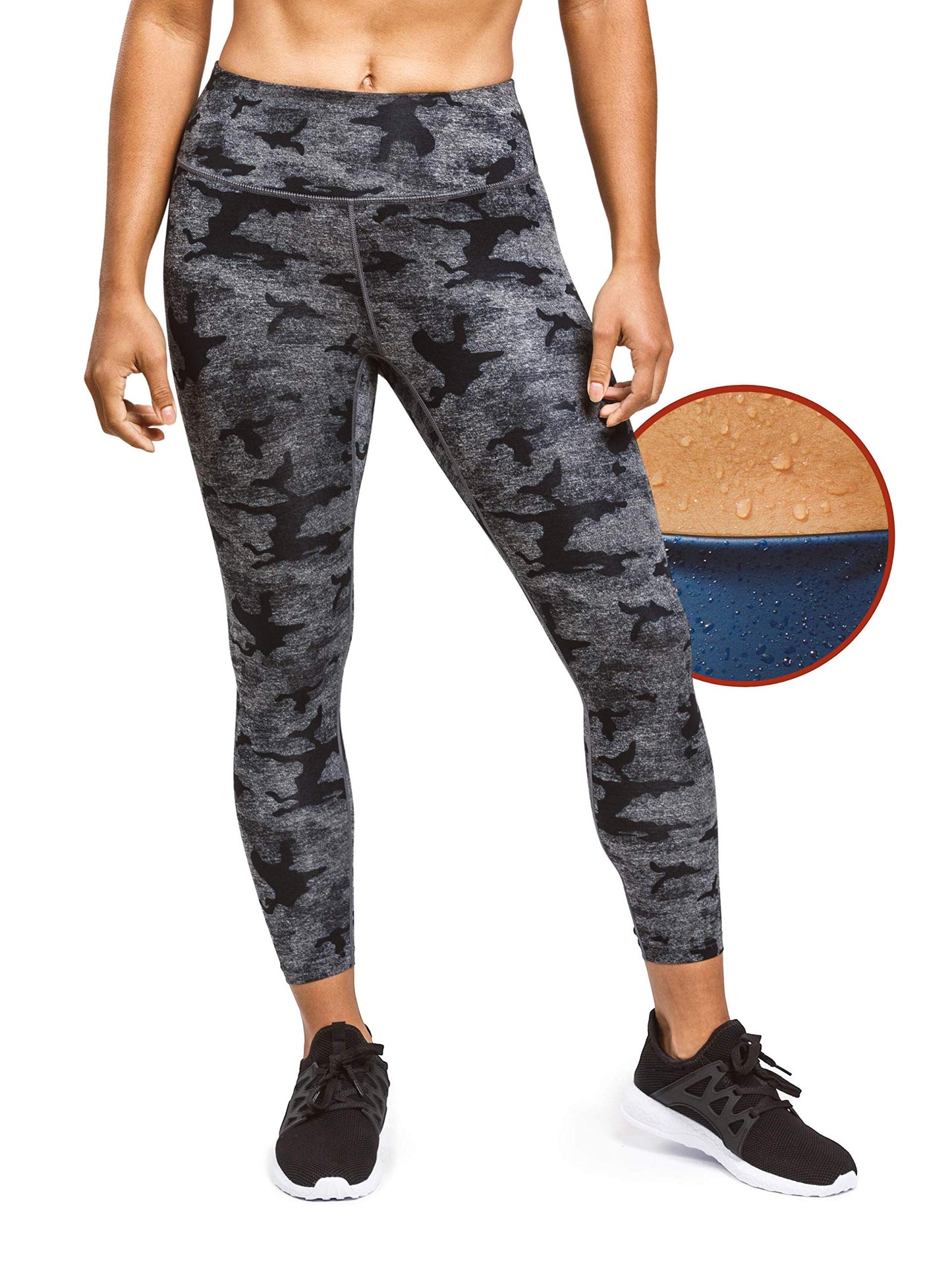 Sweat Shaper Women's Sauna Leggings Compression High Waist Yoga Pants Thermo Sweat Capris - Heat Trapping & Slimming Body Sculpting Yoga Clothes with Comfortable Compression (Camo, Small)