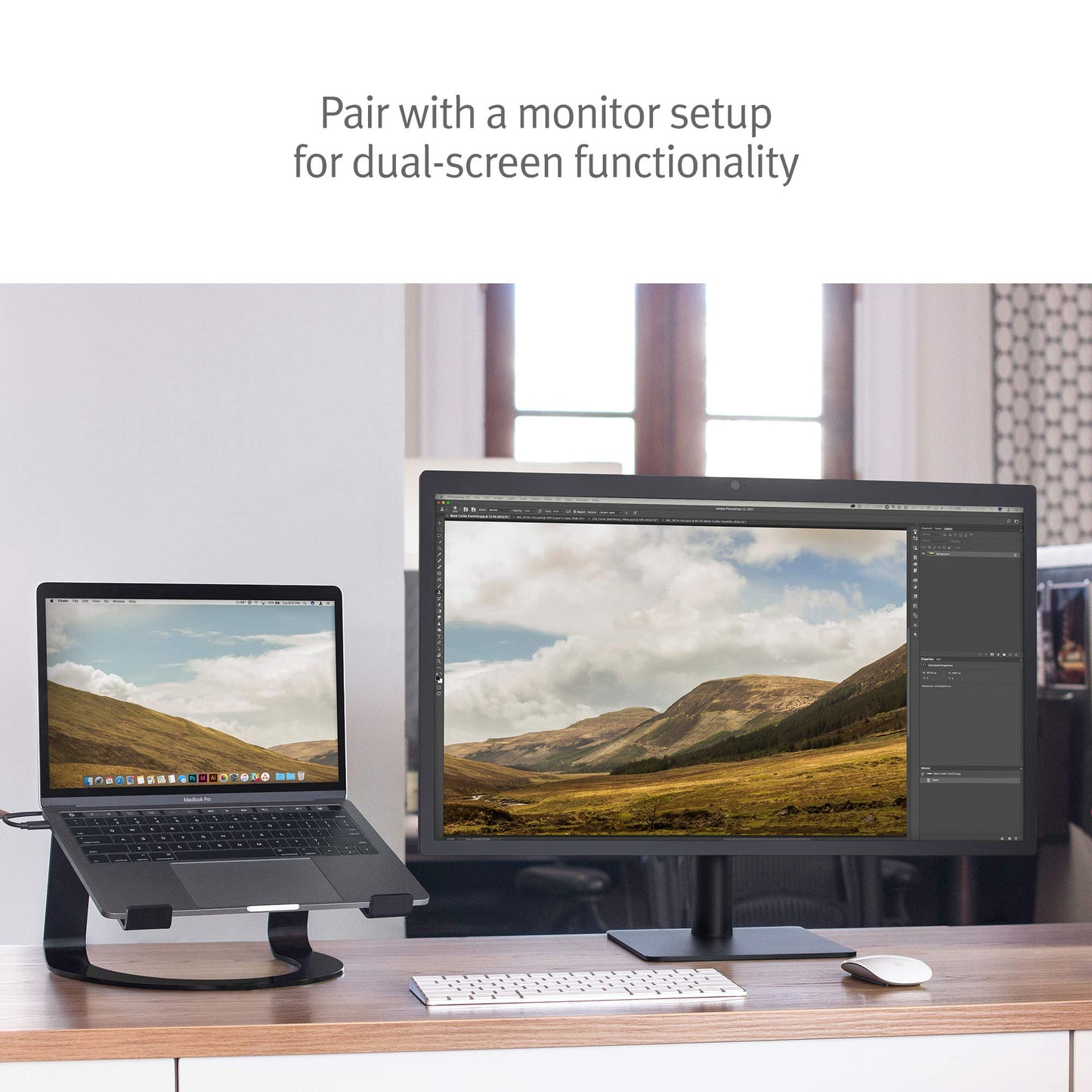 Twelve South Curve for MacBooks and Laptops | Ergonomic desktop cooling stand for home or office (matte black)