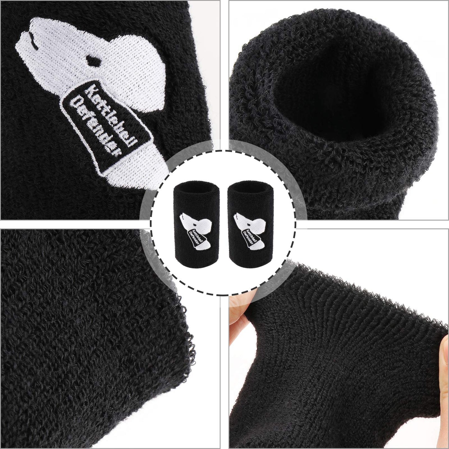 Kettlebell Wrist Guards for Men and Women, Tceapoo Sports Wrist Sleeve Athletics Sweatband Wrist Support Wrist Bands for Kettlebell Training, Weightlifting, Powerlifting and Crossfit (1 Pair)