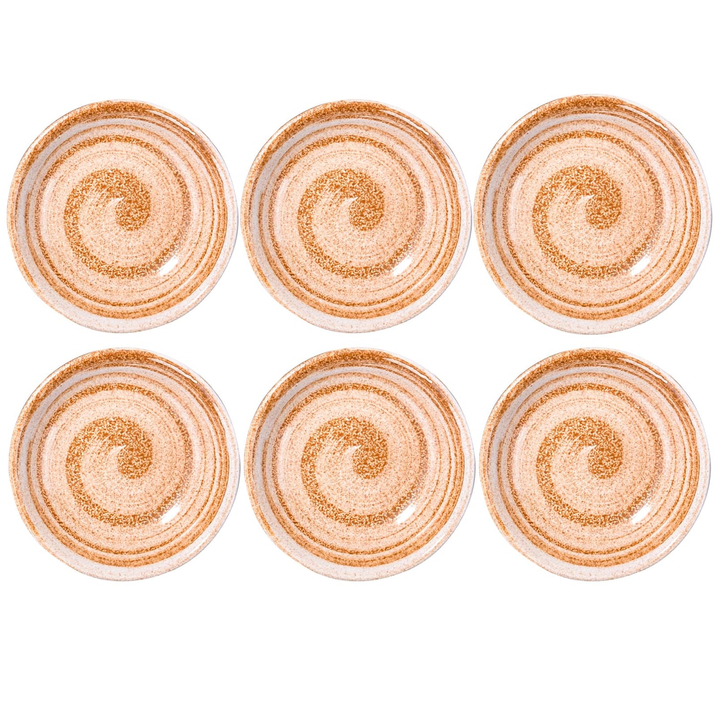 BOSILI Yellow Japanese Ceramic Sauce Dishes Set of 6 3.85 Inch Small Dipping Bowls for Sushi, Dumplings Soy Sauce Modern Porcelain Condiment Cups Side Dish Plates Microwave & Dishwasher Safe