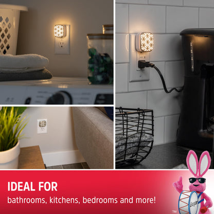 Energizer LED Rotating Night Lights Plug Into Wall Dusk to Dawn Sensor Home Decor Apartment Essentials Ambient Lighting Nightlight 40293 2 Pack