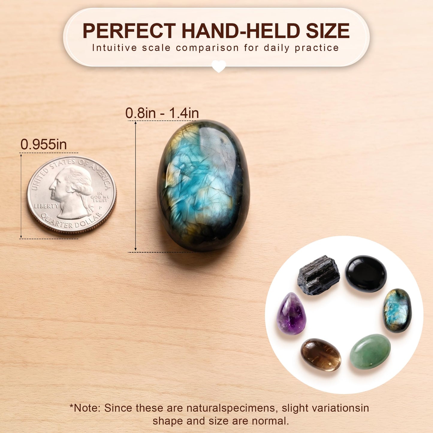 Protection Crystal Set - 6 Healing Stones for Spiritual Defense & Energy Cleansing - Includes Blessing Card, Elegant Box & Bag